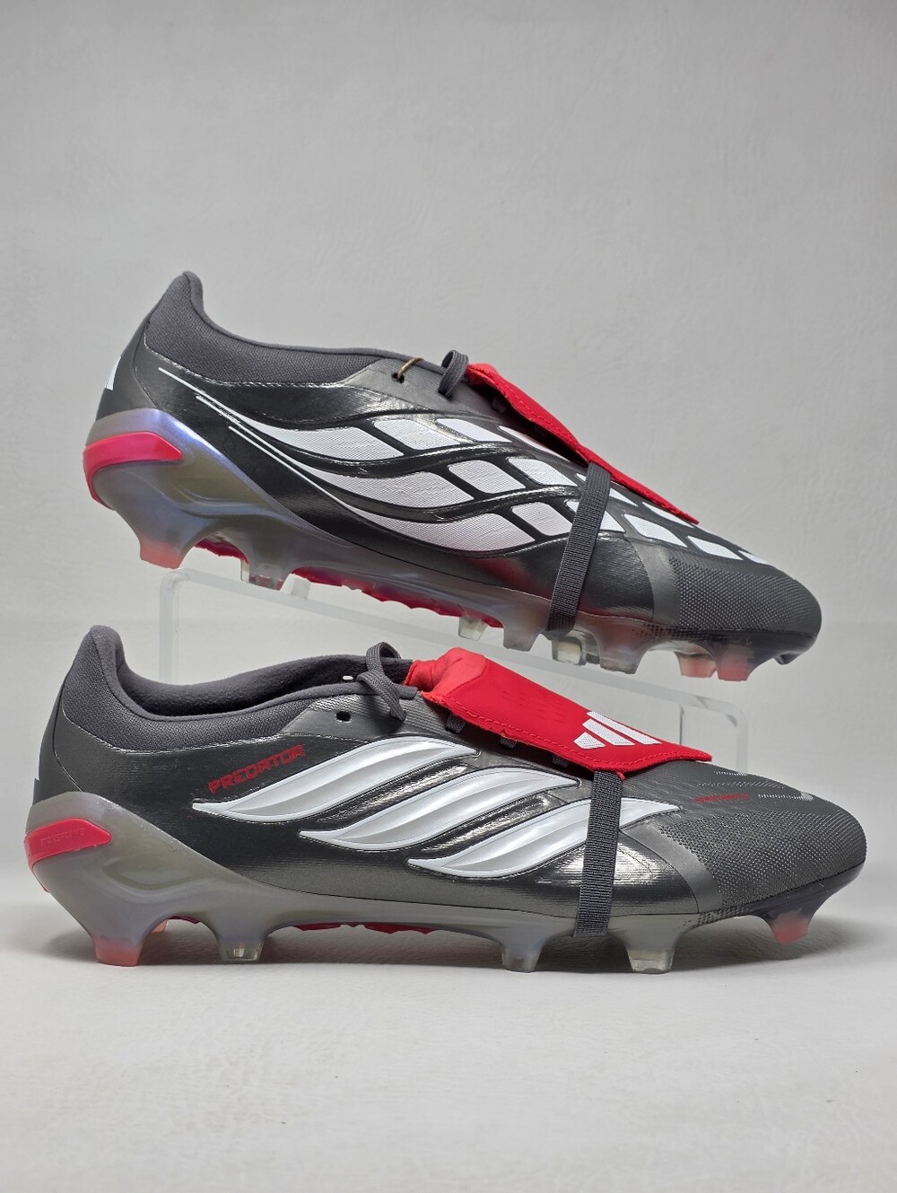 Adidas Predator Pro Tongue FG Football Soccer Cleats Grey Men’s Size 12 JR3324 - Picture 2 of 12